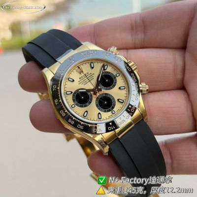 N Factory Rolex Daytona 7750/4310/4131 Movement 40mm 904L steel Luminous Gold Face Watch